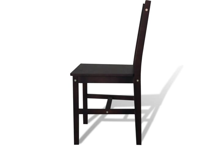 Ruokapöydän tuolit 2 kpl ruskea mänty - Ruskea - Ruokapöydän tuolit - Käsinojallinen tuoli - Meikkituoli