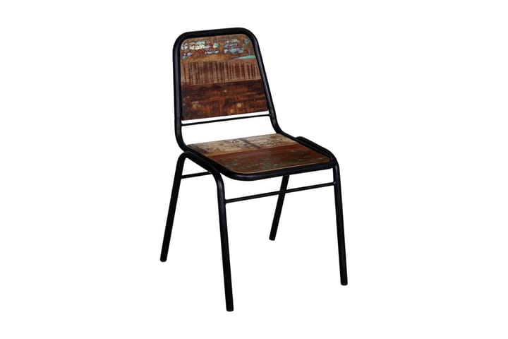Ruokapöydän tuolit 2 kpl täysi uusiokäytetty puu - Ruskea - Ruokapöydän tuolit - Käsinojallinen tuoli - Meikkituoli