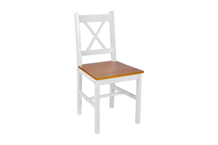 Ruokapöydän tuolit 2 kpl valkoinen mänty - Ruskea - Meikkituoli - Käsinojallinen tuoli - Ruokapöydän tuolit