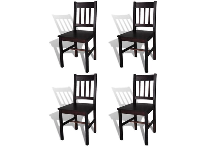 Ruokapöydän tuolit 4 kpl ruskea mänty - Ruskea - Ruokapöydän tuolit - Käsinojallinen tuoli - Meikkituoli