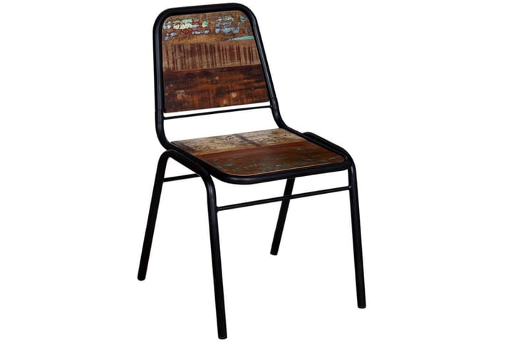 Ruokapöydän tuolit 4 kpl täysi uusiokäytetty puu - Ruskea - Ruokapöydän tuolit - Käsinojallinen tuoli - Meikkituoli