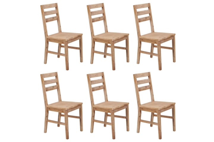 Ruokapöydän tuolit 6 kpl kiinteä akaasiapuu - Ruskea - Meikkituoli - Käsinojallinen tuoli - Ruokapöydän tuolit