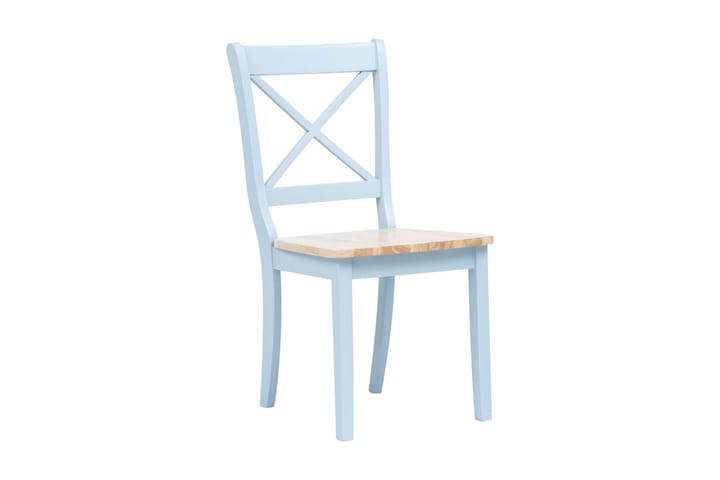 Ruokatuolit 2 kpl harmaa ja vaalea täysi kumipuu - Harmaa - Ruokapöydän tuolit - Käsinojallinen tuoli - Meikkituoli