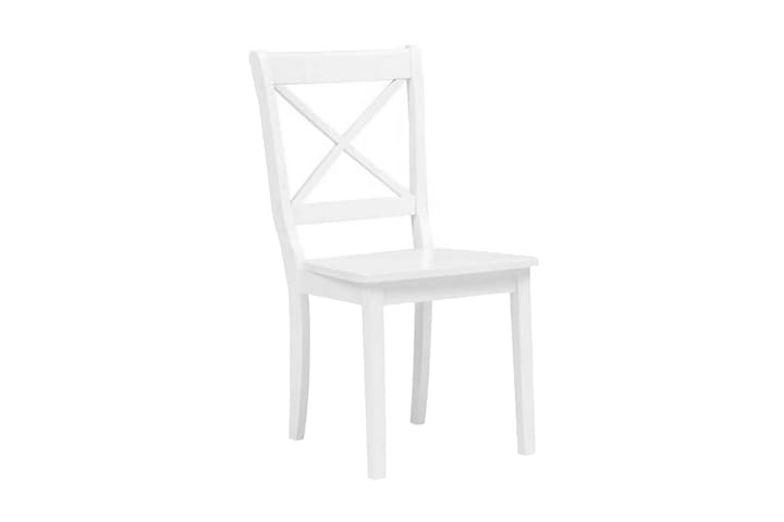 Ruokatuolit 4 kpl valkoinen kumipuu - Valkoinen - Meikkituoli - Käsinojallinen tuoli - Ruokapöydän tuolit