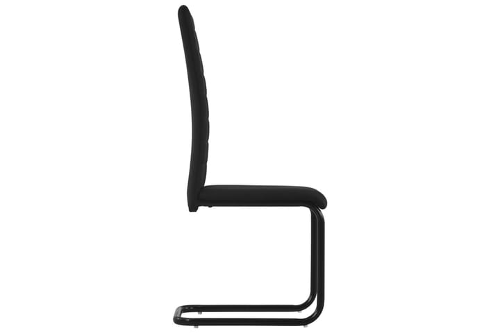 Ruokatuolit takajalattomat 2 kpl musta kangas - Musta - Meikkituoli - Käsinojallinen tuoli - Ruokapöydän tuolit