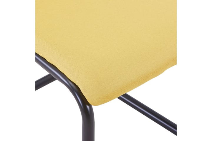 Ruokatuolit takajalattomat 4 kpl keltainen kangas - Keltainen - Ruokapöydän tuolit - Käsinojallinen tuoli - Meikkituoli