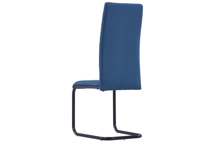 Ruokatuolit takajalattomat 4 kpl sininen kangas - Sininen - Ruokapöydän tuolit - Käsinojallinen tuoli - Meikkituoli
