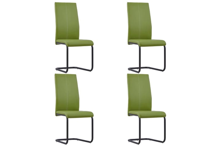 Takajalattomat ruokapöydän tuolit 4 kpl vihreä keinonahka - Vihreä - Ruokapöydän tuolit - Meikkituoli - Käsinojallinen tuoli