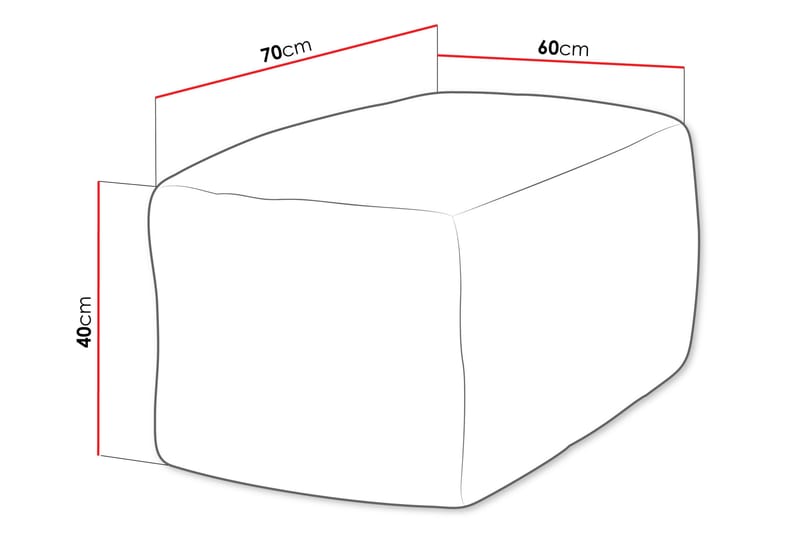 Katheryn Säkkituoli 70 cm - Harmaa - Huonekalut - Tuoli & nojatuoli - Säkkituoli