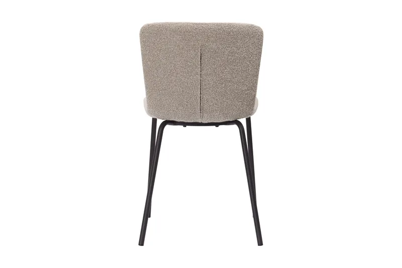 Katy Ruokatuoli - Greige buklee / Metallijalat musta - Huonekalut - Tuoli & nojatuoli - Ruokapöydän tuolit