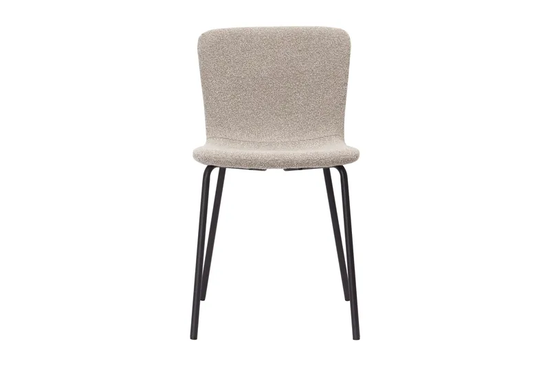 Katy Ruokatuoli - Greige buklee / Metallijalat musta - Huonekalut - Tuoli & nojatuoli - Ruokapöydän tuolit