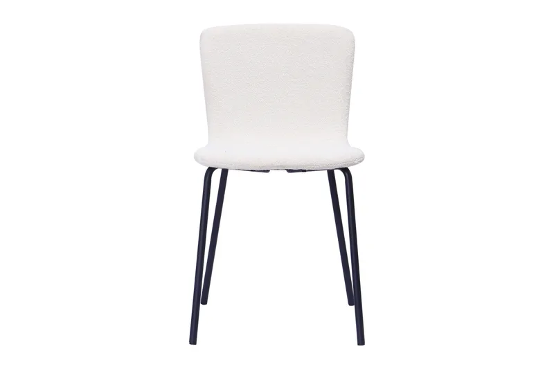 Katy Ruokatuoli - Valkoinen buklee / Metallijalat musta - Huonekalut - Tuoli & nojatuoli - Ruokapöydän tuolit