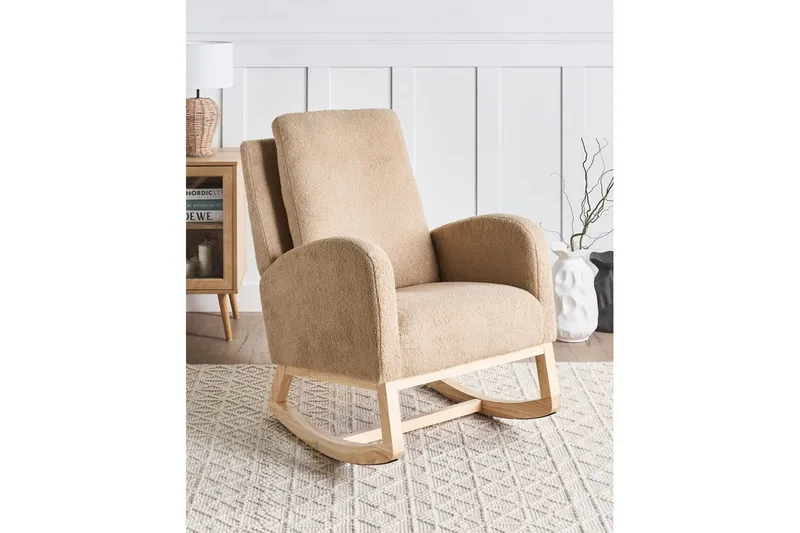 Keinutuoli Alsta - Beige, ruskea - Huonekalut - Tuoli & nojatuoli - Nojatuoli & lepotuoli
