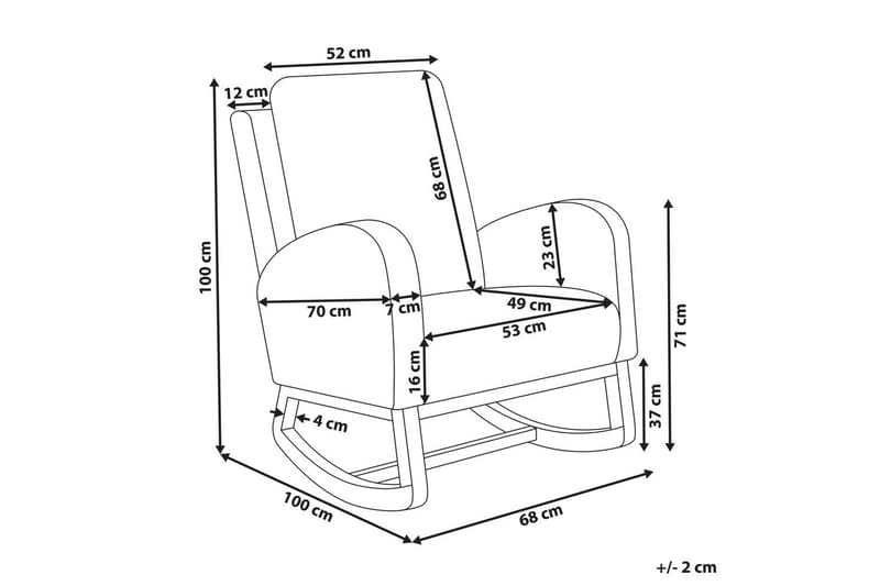 Keinutuoli Alsta - Beige, ruskea - Huonekalut - Tuoli & nojatuoli - Nojatuoli & lepotuoli