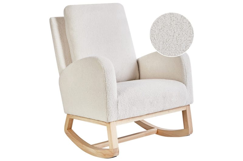 Keinutuoli Alsta - Valkoinen, ruskea - Huonekalut - Tuoli & nojatuoli - Nojatuoli & lepotuoli