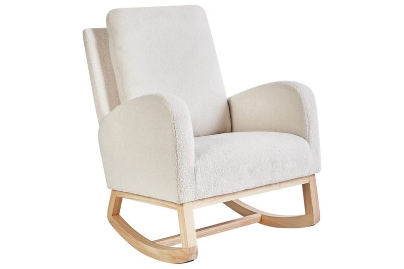 Keinutuoli Alsta - Valkoinen, ruskea - Huonekalut - Tuoli & nojatuoli - Nojatuoli & lepotuoli