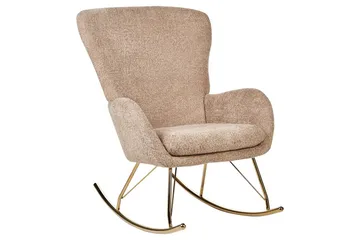 Keinutuoli Anaset - Beige, kulta - Huonekalut - Tuoli & nojatuoli - Pyörivät tuolit & keinutuoli