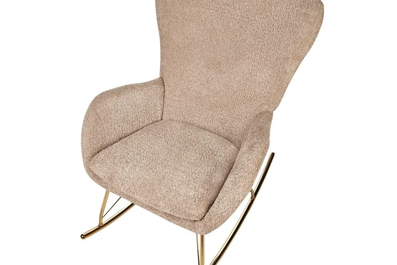 Keinutuoli Anaset - Beige/kulta - Huonekalut - Tuoli & nojatuoli - Pyörivät tuolit & keinutuoli