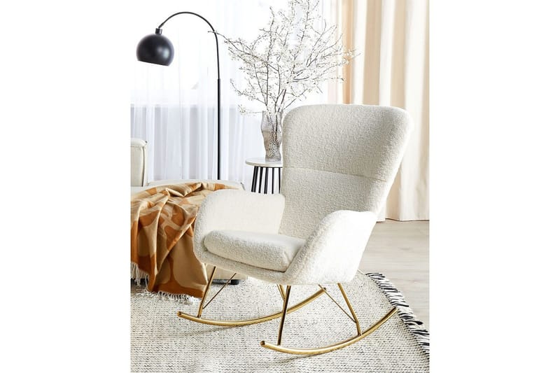 Keinutuoli Anaset - Valkoinen, kulta - Huonekalut - Tuoli & nojatuoli - Nojatuoli & lepotuoli