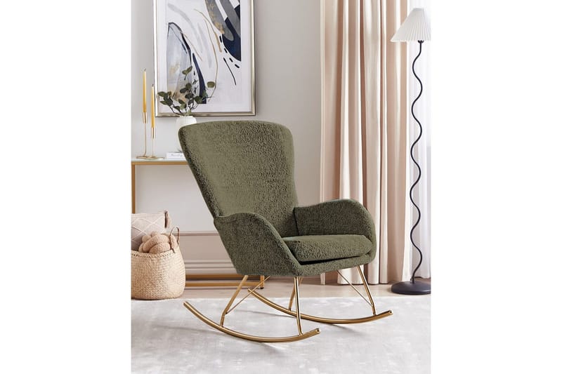 Keinutuoli Anaset - Vihreä, kulta - Huonekalut - Tuoli & nojatuoli - Nojatuoli & lepotuoli