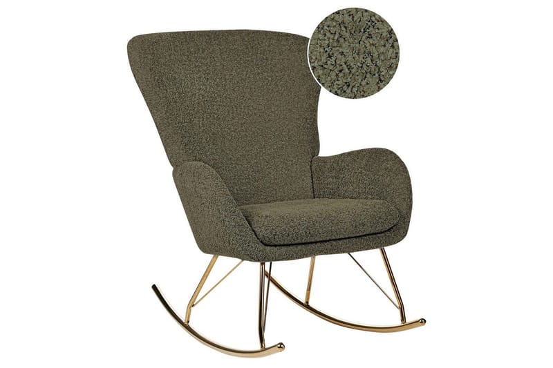 Keinutuoli Anaset - Vihreä, kulta - Huonekalut - Tuoli & nojatuoli - Nojatuoli & lepotuoli