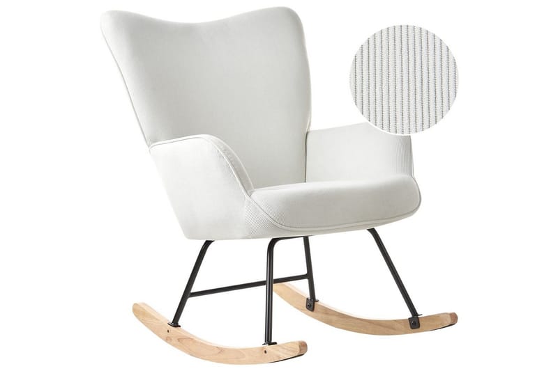 Keinutuoli Arset Valkoinen/musta/vaalea puu - Valkoinen/musta/vaalea puu - Huonekalut - Tuoli & nojatuoli - Nojatuoli & lepotuoli