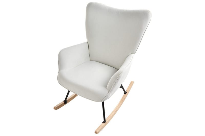 Keinutuoli Arset Valkoinen/musta/vaalea puu - Valkoinen/musta/vaalea puu - Huonekalut - Tuoli & nojatuoli - Nojatuoli & lepotuoli