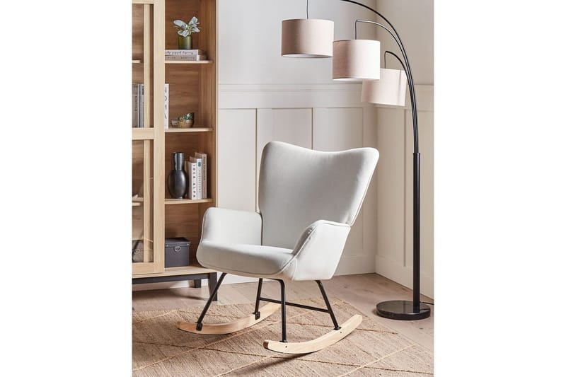 Keinutuoli Arset Valkoinen/musta/vaalea puu - Valkoinen/musta/vaalea puu - Huonekalut - Tuoli & nojatuoli - Nojatuoli & lepotuoli