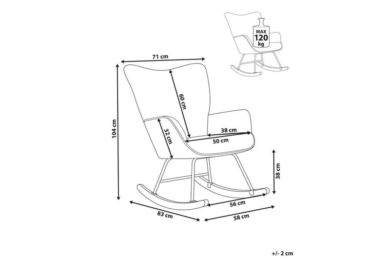 Keinutuoli Arset Valkoinen/musta/vaalea puu - Valkoinen/musta/vaalea puu - Huonekalut - Tuoli & nojatuoli - Nojatuoli & lepotuoli