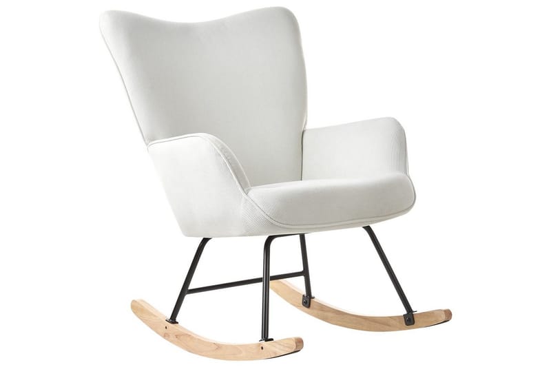 Keinutuoli Arset Valkoinen/musta/vaalea puu - Valkoinen/musta/vaalea puu - Huonekalut - Tuoli & nojatuoli - Nojatuoli & lepotuoli