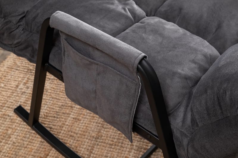 Keinutuoli Atelier Del Sofa Lena Single (60 x 60 x 70 cm) Harmaa - Huonekalut - Tuoli & nojatuoli - Pyörivät tuolit & keinutuoli