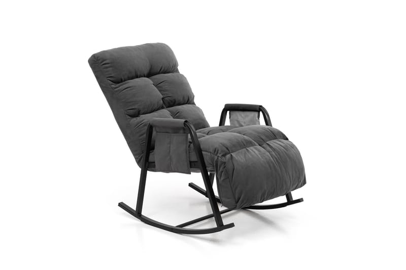 Keinutuoli Atelier Del Sofa Lena Single (60 x 60 x 70 cm) Harmaa - Huonekalut - Tuoli & nojatuoli - Pyörivät tuolit & keinutuoli