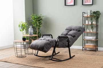 Keinutuoli Atelier Del Sofa Lena Single (60 x 60 x 70 cm) Harmaa - Huonekalut - Tuoli & nojatuoli - Pyörivät tuolit & keinutuoli