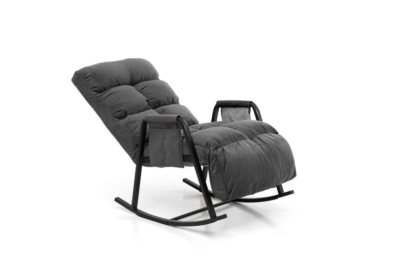 Keinutuoli Atelier Del Sofa Lena Single (60 x 60 x 70 cm) Harmaa - Huonekalut - Tuoli & nojatuoli - Pyörivät tuolit & keinutuoli
