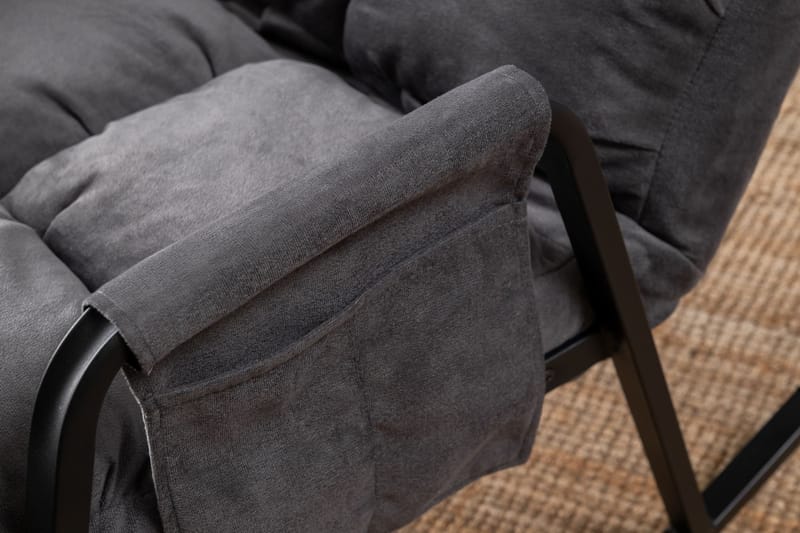 Keinutuoli Atelier Del Sofa Lena Single (60 x 60 x 70 cm) Harmaa - Huonekalut - Tuoli & nojatuoli - Pyörivät tuolit & keinutuoli