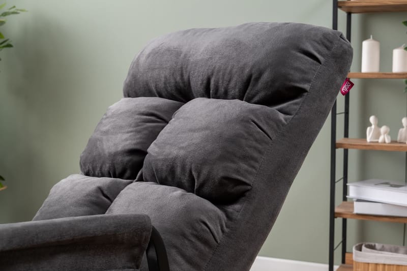 Keinutuoli Atelier Del Sofa Lena Single (60 x 60 x 70 cm) Harmaa - Huonekalut - Tuoli & nojatuoli - Pyörivät tuolit & keinutuoli
