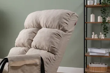 Keinutuoli Atelier Del Sofa Lena Single (60 x 60 x 70 cm) Kermanvärinen - Huonekalut - Tuoli & nojatuoli - Pyörivät tuolit & keinutuoli