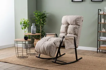 Keinutuoli Atelier Del Sofa Lena Single (60 x 60 x 70 cm) Kermanvärinen - Huonekalut - Tuoli & nojatuoli - Pyörivät tuolit & keinutuoli