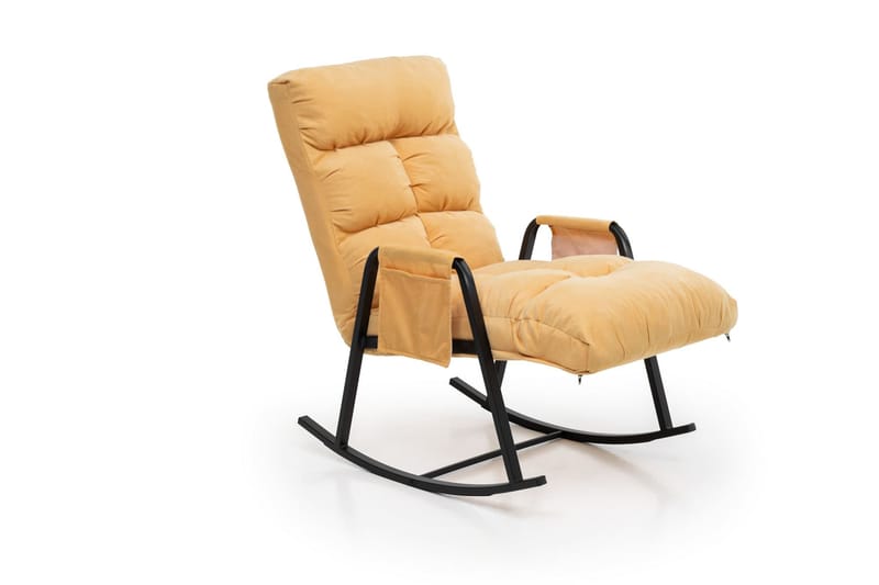 Keinutuoli Atelier Del Sofa Lena Single (60 x 60 x 70 cm) Mustard - Huonekalut - Tuoli & nojatuoli - Pyörivät tuolit & keinutuoli