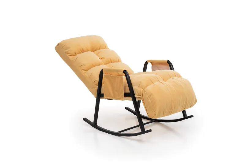 Keinutuoli Atelier Del Sofa Lena Single (60 x 60 x 70 cm) Mustard - Huonekalut - Tuoli & nojatuoli - Pyörivät tuolit & keinutuoli