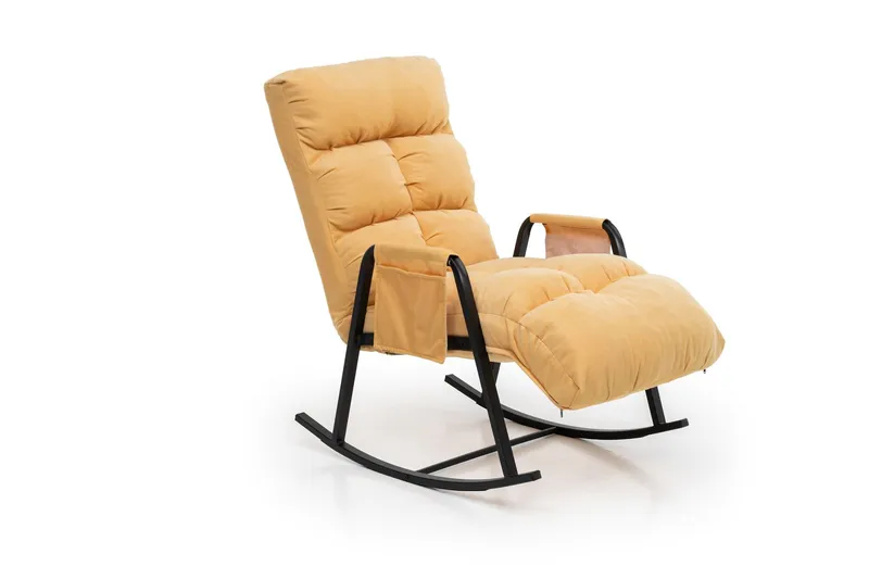 Keinutuoli Atelier Del Sofa Lena Single (60 x 60 x 70 cm) Mustard - Huonekalut - Tuoli & nojatuoli - Pyörivät tuolit & keinutuoli