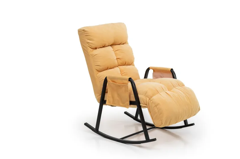 Keinutuoli Atelier Del Sofa Lena Single (60 x 60 x 70 cm) Mustard - Huonekalut - Tuoli & nojatuoli - Pyörivät tuolit & keinutuoli