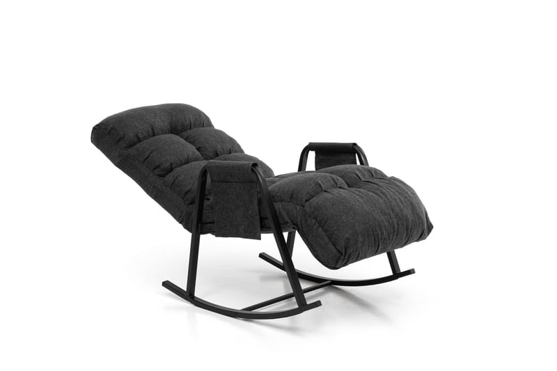 Keinutuoli Atelier Del Sofa Lena Single (60 x 60 x 70 cm) Tummanharmaa - Tummanharmaa - Huonekalut - Tuoli & nojatuoli - Pyörivät tuolit & keinutuoli