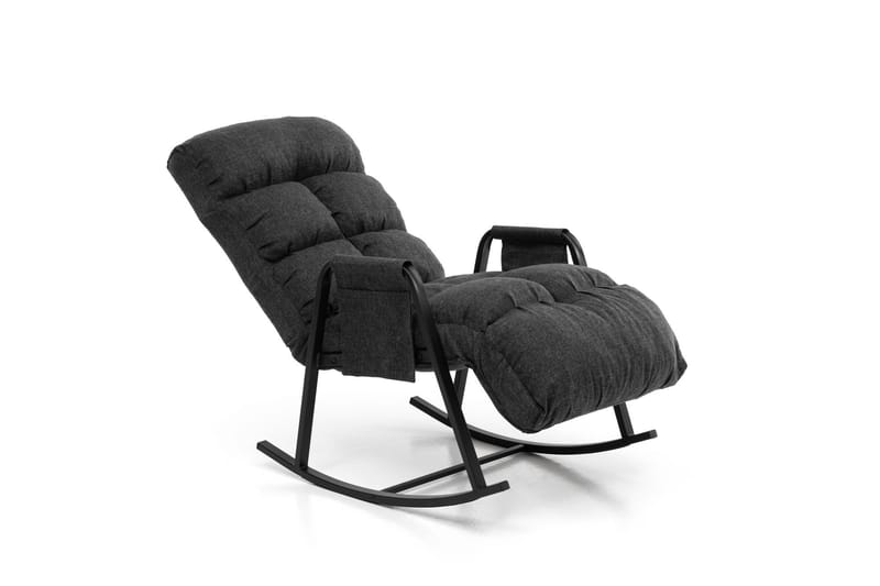 Keinutuoli Atelier Del Sofa Lena Single (60 x 60 x 70 cm) Tummanharmaa - Tummanharmaa - Huonekalut - Tuoli & nojatuoli - Pyörivät tuolit & keinutuoli
