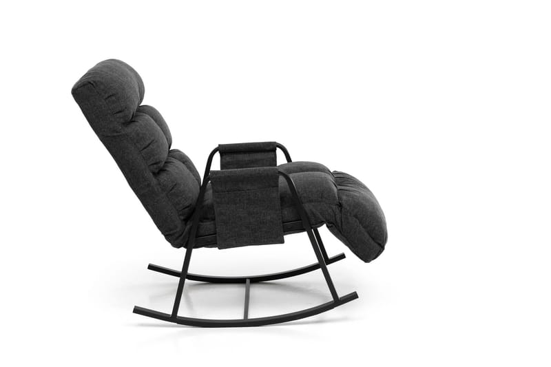 Keinutuoli Atelier Del Sofa Lena Single (60 x 60 x 70 cm) Tummanharmaa - Tummanharmaa - Huonekalut - Tuoli & nojatuoli - Pyörivät tuolit & keinutuoli