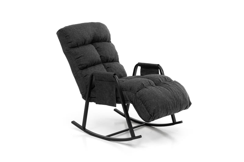 Keinutuoli Atelier Del Sofa Lena Single (60 x 60 x 70 cm) Tummanharmaa - Tummanharmaa - Huonekalut - Tuoli & nojatuoli - Pyörivät tuolit & keinutuoli