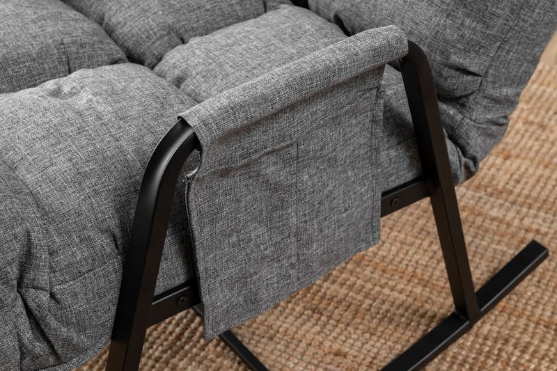 Keinutuoli Atelier Del Sofa Lena Single (60 x 60 x 70 cm) Vaaleanharmaa - Vaaleanharmaa - Huonekalut - Tuoli & nojatuoli - Pyörivät tuolit & keinutuoli