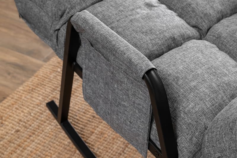 Keinutuoli Atelier Del Sofa Lena Single (60 x 60 x 70 cm) Vaaleanharmaa - Vaaleanharmaa - Huonekalut - Tuoli & nojatuoli - Pyörivät tuolit & keinutuoli