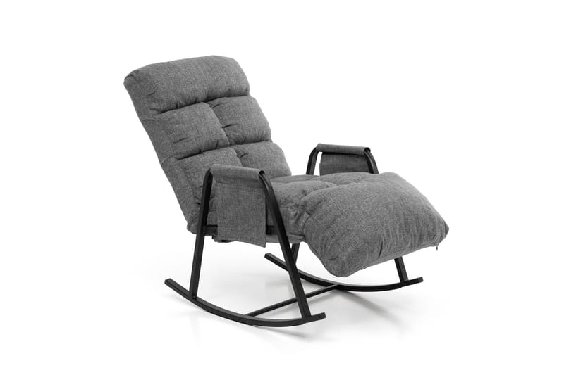 Keinutuoli Atelier Del Sofa Lena Single (60 x 60 x 70 cm) Vaaleanharmaa - Vaaleanharmaa - Huonekalut - Tuoli & nojatuoli - Pyörivät tuolit & keinutuoli