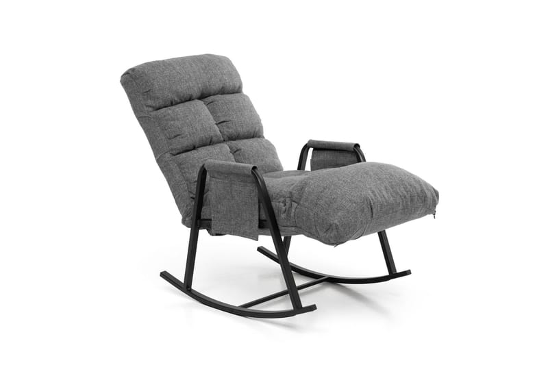 Keinutuoli Atelier Del Sofa Lena Single (60 x 60 x 70 cm) Vaaleanharmaa - Vaaleanharmaa - Huonekalut - Tuoli & nojatuoli - Pyörivät tuolit & keinutuoli